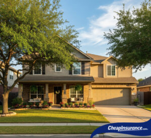 A modern home in a well-maintained neighborhood, symbolizing the asset that requires insurance and the rising costs of home protection.